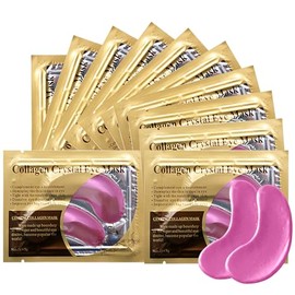 Mascarilla De Colágeno Rosa Para Ojos, 30 Pares De Parches De Cristal Para El Contorno De Ojos Para Ojos Hinchados Y Ojeras  Luce Menos Cansado Y