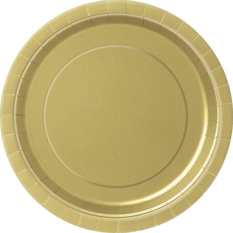 Gold Dinner Plates, 16ct