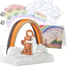 Rainbow Bridge Dog Memorial Gifts, Dog Memorial Gifts For Loss Of Dog- I'll Meet You at The Rainbow Bridge- Pet Memorial Gifts For Dogs, Loss Of Dog Sympathy Gift- Pet Loss Gifts, Pet Memorial Statue