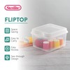 Sterilite FlipTop, Stackable Small Storage Bin with Hinging Lid, Plastic