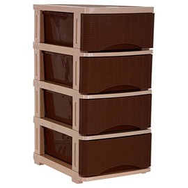 Nayasa Plastic Drawer, 1 Pieces, Brown/Aarohi13,D-24 Centimeters,W-12 Centimeters