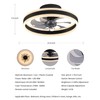 KDG 15.8" Low Profile LED Ceiling Fans with Light, Reversible