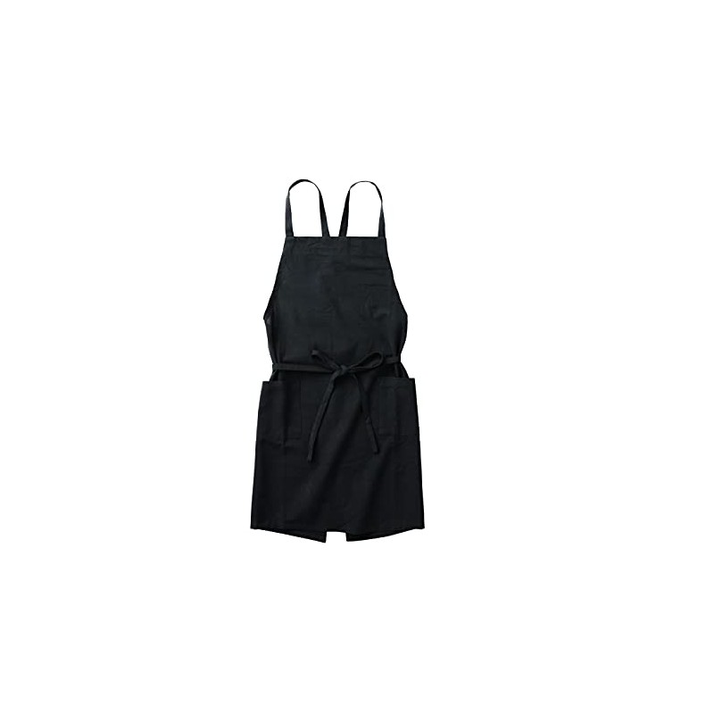 Lep 500026 Habitual Sol Apron, Black, Plain, Length 28.7 inches