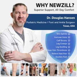 NEWZILL Cotton Compression Socks (15-20 mmHg) Copper Compression Socks for Men and Women, Best Dress Socks for Business Casual Running Medical Athletic Flight Support (L/XL, White)