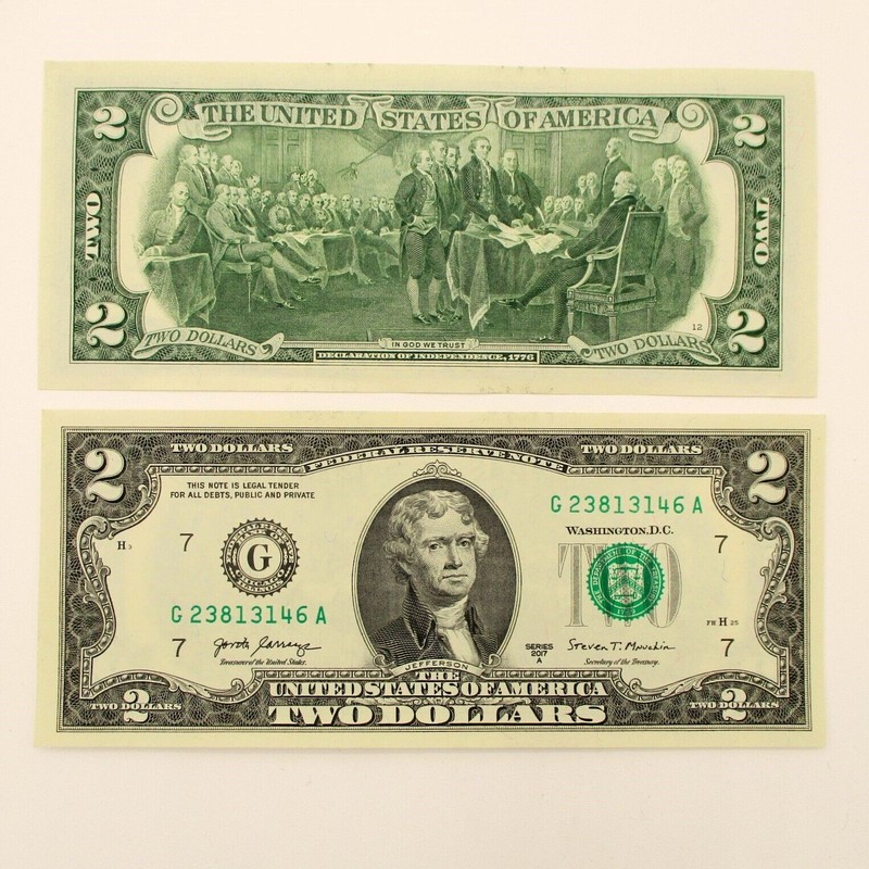 Unbranded Happy Thanksgiving $2 Bill Uncirculated Genuine US Currency Collectable