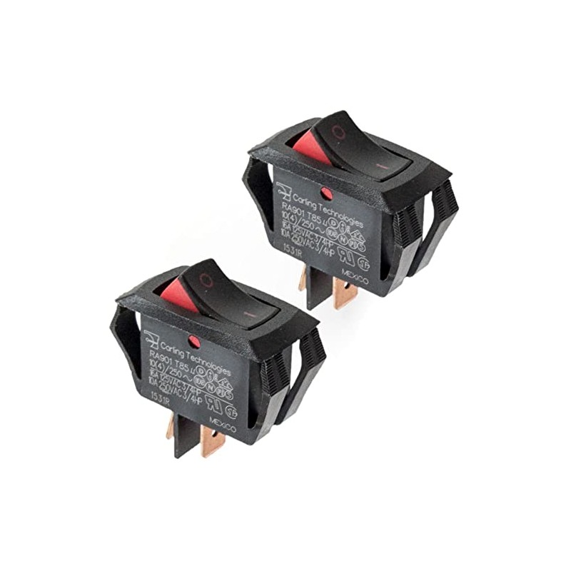 Carling Technologies Curvette Rocker Switch RA901-VB-B-9-V | SPST ON-Off |