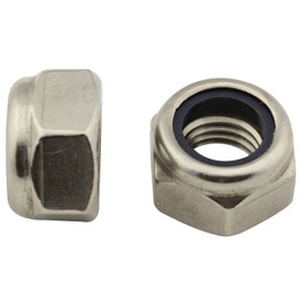 Locking Nuts (Standard Design) - M6 - (Pack of 50) - DIN 985 / ISO 10511 - Stop Nuts - Stainless Steel A2 (V2A) - SC985 | SC-Normteile