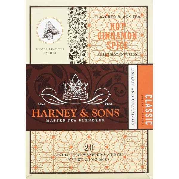 Harney & Sons Hot Spice Tea Cinnamon, 1.97 Ounce (Pack of 6)