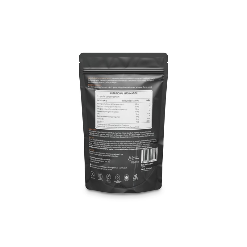 Men’s Vitality & Performance Complex Capsules | Daily Support Supplement