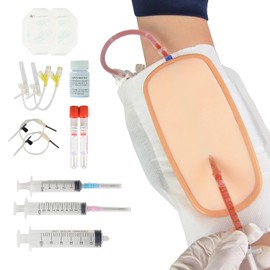 IV Practice Kit for Nursing Students, IV Access Training Pad for Nurses, Injection Venipuncture Kit for Injection Training, Blood Draw Practice Kit