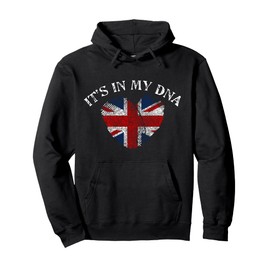 British Union Jack DNA UK Flag Gift T-Shirt Pullover Hoodie