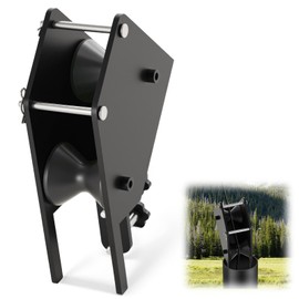 Well Pump Pulling Tool with POM Roller & Removable Side Rails - Heavy Duty Well Pump Puller, Compact Base, Assists Poly Pipe, Flex Hose, Wire & Cable, Tool Free Dual Lock Clamp