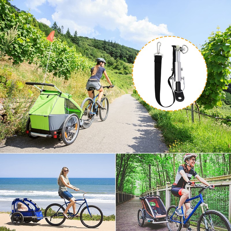 Universal Bicycle Trailer Hitch,Bike Trailer Coupler Attachment Release Steel Linker