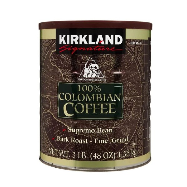 Signature 100% Colombian Coffee Supremo Bean Dark Roast-Fine Grind, 3 Pound