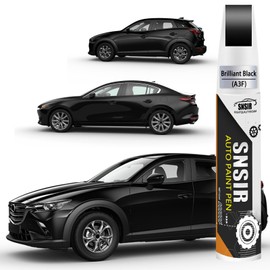 Car Touch up Paint(A3F Brilliant Black) Compatible with Mazda, Car Paint Pen Scratch Repair Two-In-One Touch Up Paint, Premium Car Scratch Remover for Deep Scratches
