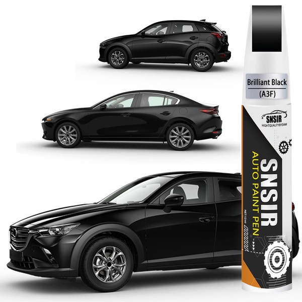 Car Touch up Paint(A3F Brilliant Black) Compatible with Mazda, Car