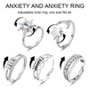 SSKHE 5PCS Anxiety Ring for Women, Silver Fidget Ring for
