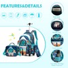 Kids Rolling Backpack for Boys Space Shuttle Trolley Suitcases Luggage