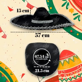 Sombrero Charro Viva México 15 Septiembre Revolución Economi Color Plata