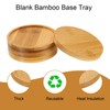 sourcing map 4PCS Mosaic Bamboo Coasters, 3.7 Inch Blank Base