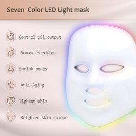 YouWeMed Face Mask Light, Red Light for Face, 7-1 Colors Facial Skin Care Mask