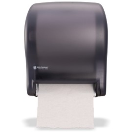 San Jamar Classic Tear-N-Dry Essence Plastic Paper Towel Dispenser, Towel Dispenser for Bathroom, 9.75 X 14.75 X 12.25 Inches, Black Pearl