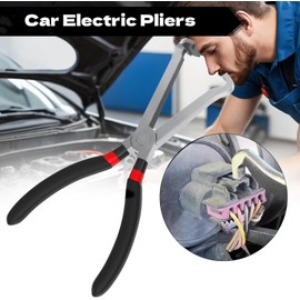 OBEST Electrical Disconnect Pliers, Electrical Connector Pliers with Insulated Gloves for Wiring Harnesses, Automotive Wire Locking Push Tab Disconnect Tools