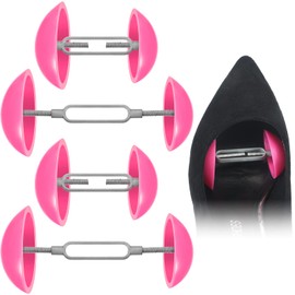 2 Pairs Mini Shoe Stretchers for Wide Feet Adjustable Shoe Expander Widener Non Slip Shoe Trees for Women Men Shoes High Heel (Pink)
