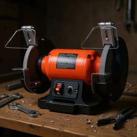 Bench Grinder 8-Inch 550W Induction Motor 36/60-Grit Variable Speed Professional General Purpose Grinding ToolMax. Power: 550 W, Type: Variable Speed