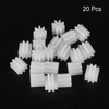 MECCANIXITY 20 Pcs Plastic Gears 8 Teeth Plastic Motor Gear