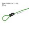PATIKIL Security Cable 2.5mm x 1m/3.3ft, 6 Pack Coated Luggage