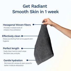 Exfoliating Bath Towel, Tear Resistant Exfoliating Washcloth, Long Washcloth, Back Scrubber for Men and Women