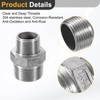 sourcing map 2Pcs PT1 x PT3/4 304 Stainless Steel Pipe