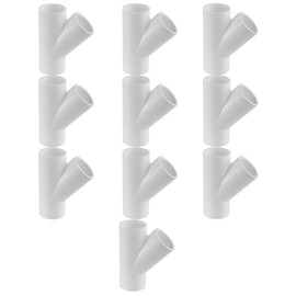 Lesso America 475 Series PVC Pipe Fitting - Wye - Schedule 40 (White) - 1-1/2" (SOC x SOC x SOC) 10 PCS/High-Flow Capacity/Plumbing, Irrigation, Pool, Spa, DIY Projects/NSF Certified (475-015)