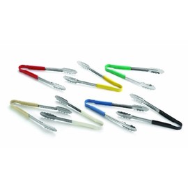 Yellow Vinyl Coated Stainless Steel Tong 9.5''