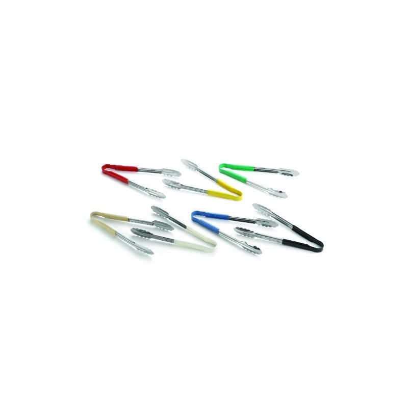 Yellow Vinyl Coated Stainless Steel Tong 9.5''