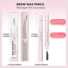 Cera para cejas de doble cabeza, crema para peinar cejas, jabón de cejas con cepillo, gel de cejas para cejas naturales, bálsamo de cejas 3D