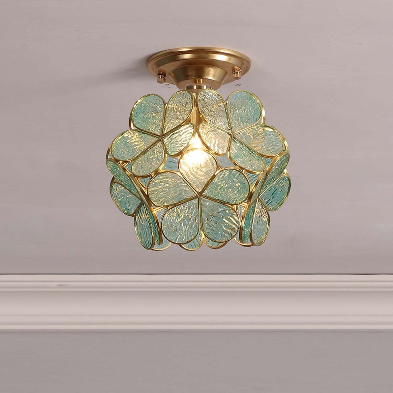 Bieye L10824 Flower Petals Tiffany Style Stained Glass Close to