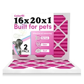 Colorfil 16x20x1 Air Filter (2-Pack) | Made in the USA | Color Changing | Remove Cat and Dog Odor | MERV 8 for Pet Hair Dander and Dust | 15.5"x19.5"x0.75" Exact Size