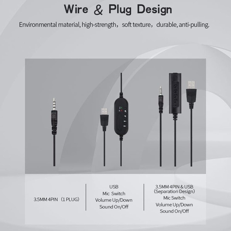 Aswalling Headset 3.5MM Headset Exam Wired Headset Business Operator Special