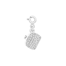 Tuscany Silver Women's Sterling Silver Crystal Handbag Charm