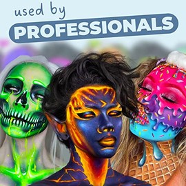Blue Squid PRO Schminke Face Paint und Bodypaint - Pastel Pfirsich (30g), Professionelle Tortenfarbe auf Wasserbasis, Gesichts- und Körperschminke für Erwachsene, Kinder, Fasching und SFX
