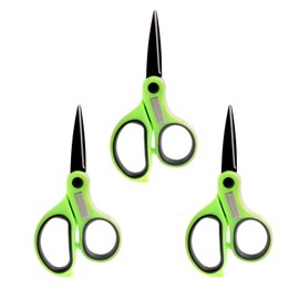 Pack of 3 Fishing Scissors for Braided Lines, Fishing Scissors with Hook Sharpener, Portable Fishing Line Scissors for Thick Fishing Line, Paper, Fabric, Thread