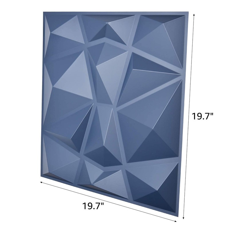Art3d 19.7in x 19.7in (Pack Of 12) Wall Panel Diamond,