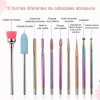 Universo en Linea 10 Piezas Puntas Para Uñas Limpiador De