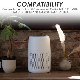 12V Power Cord for Levoit Core Mini Air Purifier LAP-C161-WUS LAP-C161-KUS LAPC161WUS LAPC161KUS, Air Purifiers Adapter Charger Cable Replacment,6Ft