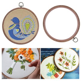 Embroidery Circle, Embroidery Hoop Ring Cross Stitch Hoop Display Frame for Art Craft Sewing and Hanging 20 x 20cm