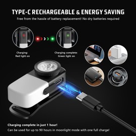 OOWOLF LED Flashlight Rechargeable Super Bright, EDC Flashlight with Flood, Red Light, Waterproof Pocket Light, Easy to Magnetic Attach and Clip-on for Hiking, Working and Daily Use, Camping Emergency