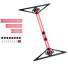 Dual Nut Locking Stair Tread Template Tool, Modular Aluminum Alloy Stair Gauge for Wood Floors, Stairs Installation, Shelves Layout