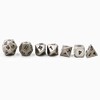 Metal Polyhedral Dice Set for Dungeons & Dragons DND (Silver)